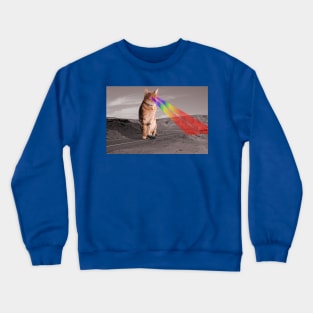 Space Cat vs Desert Diner Crewneck Sweatshirt